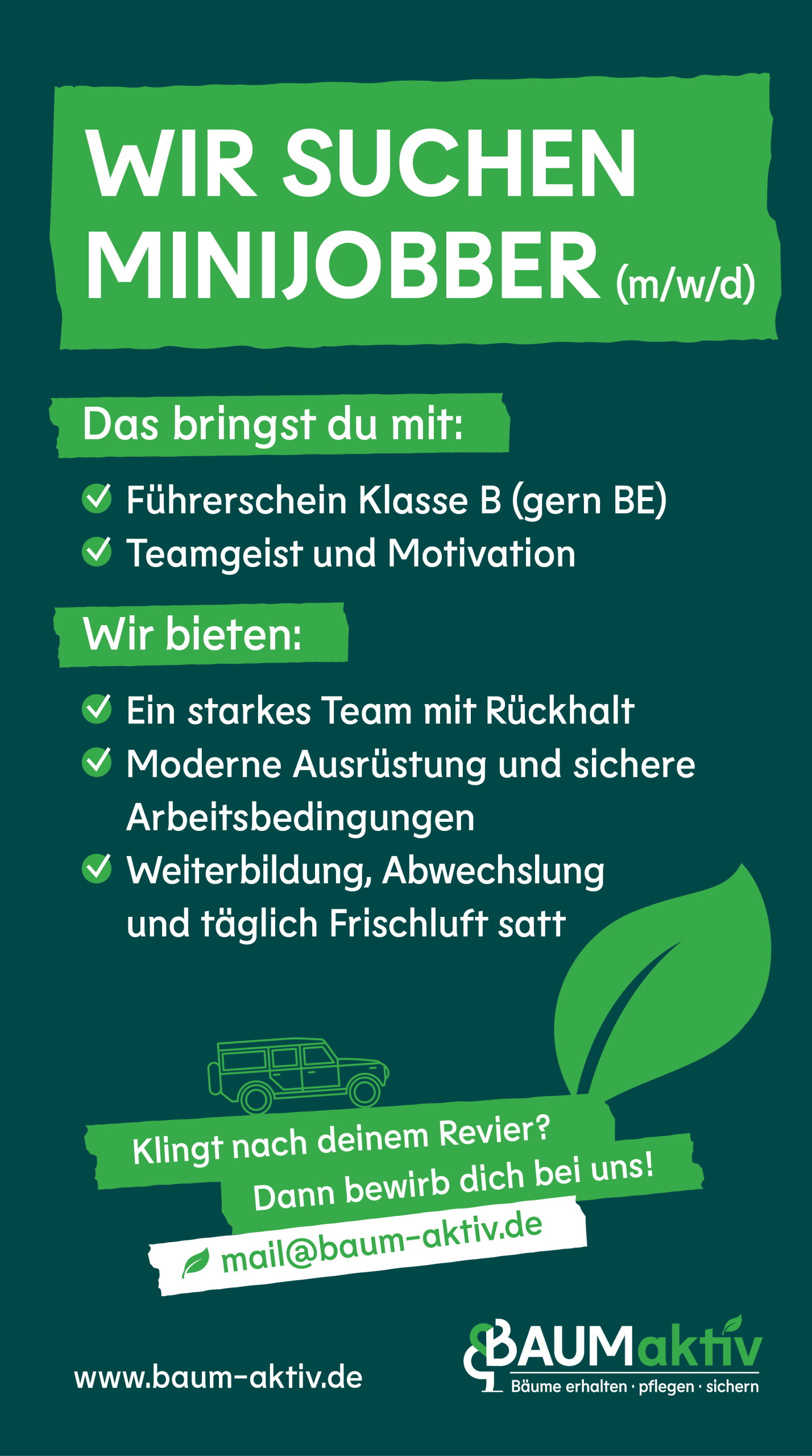 Wir suchen Minijobber